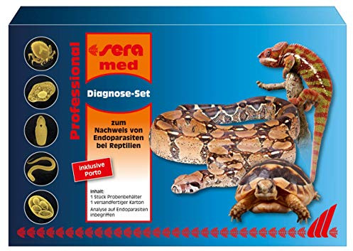 sera med Professional Diagnose-Set - Set zum Nachweis von Endoparasiten bei Reptilien durch kostenlose Kotanalyse, Medizin für Reptilien, 2-teiliges Set