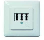 PROTEC.CLASS PTAE Telefondose UP 2x6/6NF/F rw