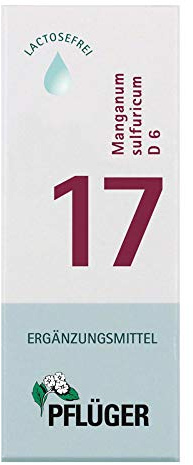 PFLÜGER Schüßler-Salz Nr. 17 Manganum sulfuricum D6 Tropfen, 30 ml | Das Salz für das Blut, Schüssler Salze, glutenfrei, geeignet bei Lactoseintoleranz, Arzneimittel
