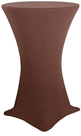 MODERNO Stretch Stehtischhusse elastische Stretchhusse Husse für Stehtische Bistrotisch in Braun Ø 60-65cm