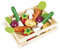 Janod - Cagette 12 Légumes en Bois - Accessoire Dinette, Cuisine et Marchande - Jouet d'Imitation - Dès 3 Ans, J05611, Argent