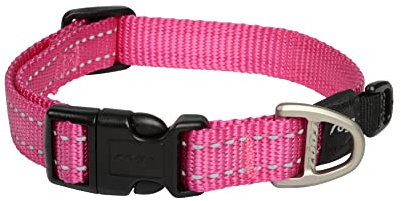 Collar para Perro Rogz. Collar con Cinta reflectora Cosida de 1,59 cm
