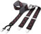 DonDon Hosenträger Herren extra stark kariert schwarz rot weiß 3,5 cm Hosenträger Herren breit in Y-Form lang - Starke Clips passend für Anzug Jeans Chinos Vintage Rockabilly Suspenders