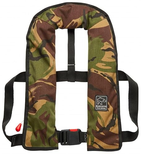 Harveys 'Stalker' Automatic Camo Pattern Gas Fishing Lifejacket