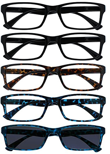 Die Lesebrille Unternehmen Schwarz Braun Blau Leser Mit Blau Sonne Leser Wert 5er-Pack Herren Frauen RRRRS92-11233 +1,50