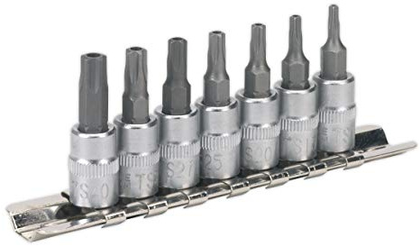 Sealey Sx106 TRX-Ts Security Socket Bit Set 7Pc 1/4Sq Drive