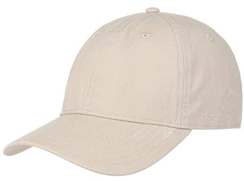 Stetson Ducor Sun Guard Fullcap Herren - Baseballcap aus Bio-Baumwolle (nachhaltig) - Frühjahr/Sommer - Cap mit Sonnenschutz UV 40+ - Basecap Stonewashed-Look - Outdoorcap beige XS (52-53 cm)