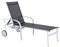 Greemotion 427611 Rollliege Luxer mit Drahttablett, schwarzes Textilgewebe