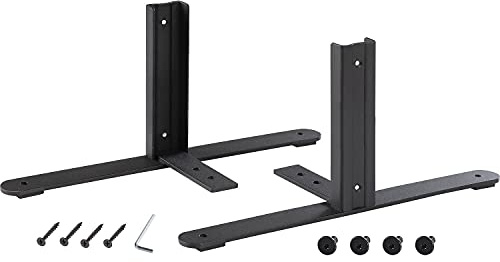 Global Industrial 8 Inch H T-Leg Bracket for Office Partition Panels, Black, 1 Pair, Easy Assembly, Compatible with Global Industrial Panels
