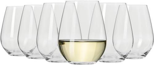 Maxwell & Williams Set Of Six Stemless White Wine Glasses