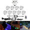 CHNXU 10er Set Terrassen Einbaustrahler LED Bodeneinbaustrahler Ø30mm 0.3W Außen Boden Lampe DC12V IP67 Wasserdicht RGB Farbwechsel-LED Terrasse Licht für Küche Garten Treppen Bad Balkon