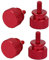 sourcing map 4stk Rändelschraube Computer PC Gehäuse Aluminum Legierung Wein Rot M3x7mm de