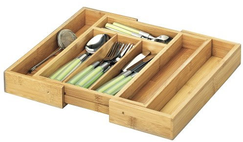 Zeller Besteckkasten, ausziehbar, Bamboo