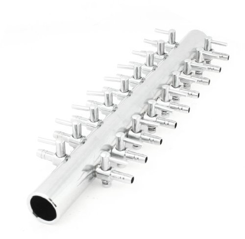 sourcing map Dual Line 18 Way Air Pump Control Valve Manifold Taps for Aquarium