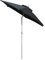 Kingfisher Parasol en aluminium noir de 2 m avec mécanisme d'inclinaison