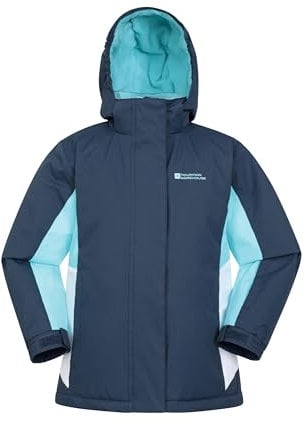Mountain Warehouse Honey Skijacke für Kinder - Schneedicht, Kinderjacke mit Fleecefutter, Schneerock, Winterjacke- Hält Kinder warm Marine Kinder 104 DE (3-4 Jahre)