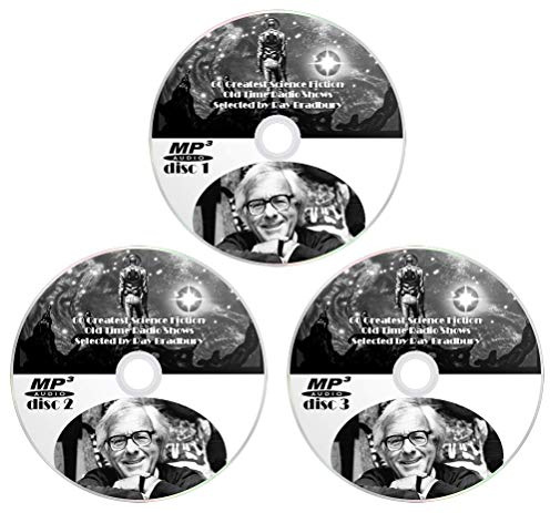 60 Greatest Science Fiction Old Time Radio Shows (OTR) Selected by Ray Bradbury (3 x mp3 CD's)