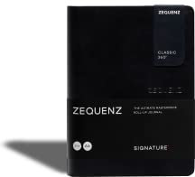 Zequenz Signature Classic 360° Notizbuch A6 – Softcover, 200 Blatt, flachliegend & flexibel, 70g/m² Papier, Schwarz, Kariert, füllerfreundlich & minimalistisch