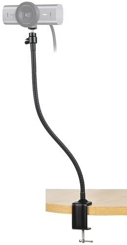 AceTaken 63,5 cm Flexible Desktop-Backe, Langer Arm, Klemmhalterung, Ständer, kompatibel mit Logitech MX Brio 4K, Brio 4K, Brio 500 Webcams