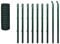 vidaXL Eurozaun-Set Maschendrahtzaun Gartenzaun Drahtzaun 10 x 1,2 m Stahl Grün