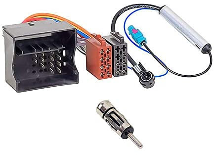 Audioproject Juego de instalación de radio de coche A187 con adaptador de radio y 2 adaptadores de antena Phantom Power Fakra ISO Din (Citroen Berlingo C2 3 4 C5 6 8 Peugeot 207307308)