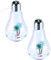 Carlo Milano 2er-Set Luftbefeuchter im Glühbirnen-Design, mit Farb-LEDs & Deko (Aroma Diffusor)