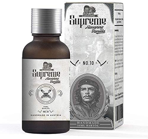 Bartöl Tabac Vanille Tobacco Bartstoppel® Supreme Herren - tägliche Bartpflege - gegen Schuppen - Beard Oil Vegan - Rizinusöl für Bartwachstum