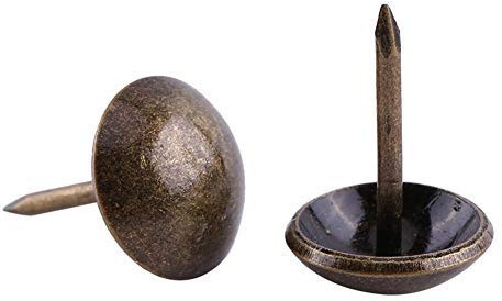 HEEPDD Upholstery Nails, Antique Bronze Furniture Studs for Sofa Shoe Decoration, Heavy Duty Metal Pins for DIY Craft Projects, Reupholstery, Home Decor, and Vintage Restoration