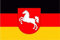 Flagge Fahne Niedersachsen mit Wappen 90x150 cm Fahnen mit Ösen Deko