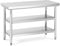 Royal Catering Edelstahltisch 120 x 60 cm bis zu 500 kg Traglast 3 Ebenen Arbeitstisch Edelstahl Gastro Tisch