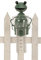 B2S BACK2SEASON Zaunfigur Frosch mit Regenmesser Zaunhocker Metall Zaundeko Niederschlagsmesser Wetterstation H=16,5 cm