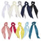 10 Stück bunte, solide Satin-Haarschleifen, Haargummis, Haarbänder, Haargummis, Blasen, Ringe, Zubehör für Damen