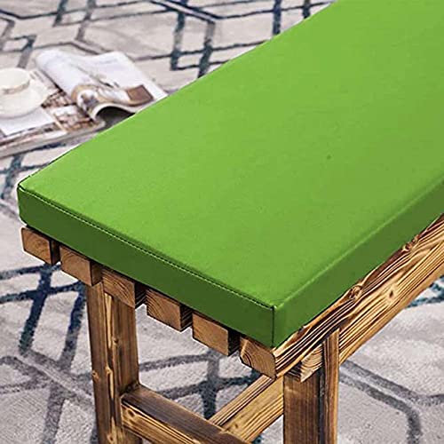 Waigg Kii Leder-Outdoor-Bankkissen, 2/3-Sitzer, wasserdicht, Gartenbank-Auflagen, lange Stuhl-Sitzmatte, Terrasse/Schaukel, Esszimmer (120 × 40 × 3 cm, grün)