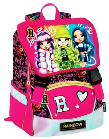 Panini Rainbow High Ausziehbarer Rucksack Neuheit 2020/2021, Rosa