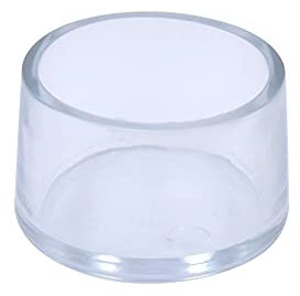Flyshop Stuhlbeinkappen aus PVC, Kratzfest, rund, 30 mm (3,0 cm), transparent, 12 Stück