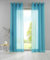 YASMIN 2er Set Ösengardinen HxB 245x140 cm Petrol Transparent »Basel« Gardine Bleiband Store Vorhang, 20332TR2
