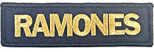 Rock Off Ramones The Gold Logo Offizieller gewebter Aufnäher