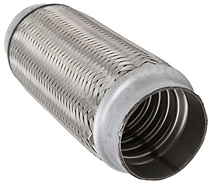 Deror Tubo flessibile di scarico 2.5x8in tubo flessibile di scarico in acciaio inossidabile doppia treccia universale auto flessibile guarnizione tubo di accoppiamento per auto