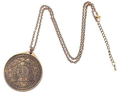 HCMA Das Siegel der Sieben Erzengel Solomon Kabbala Legierung Anhänger Halskette Amulett Rune Anhänger Halskette Geschenk
