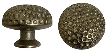 Pitted Cast Iron Pewter Style Kitchen Unit Cabinet Cupboard Door Drawer Knob 40mm Diameter (1)