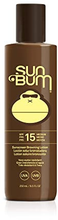 Sun Bum Brawing Lotion LSF 15, Bräunungslotion mit Breitband-UVA- und UVB-Schutz, vegane Formel mit Kokosnussöl, 250 ml