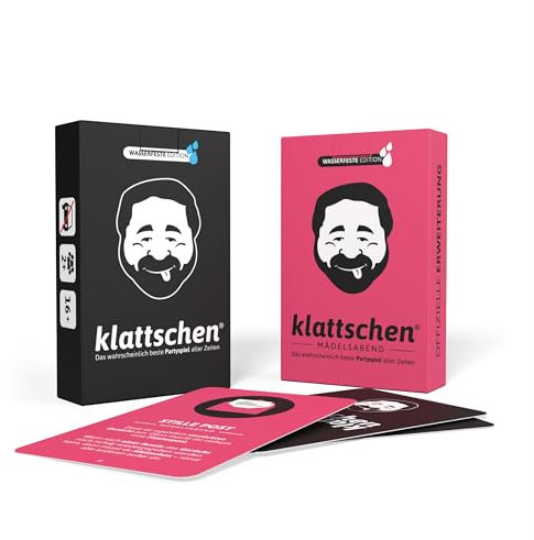 DENKRIESEN - klattschen® & klattschen® Mädelsabend - Das wahrscheinlich Beste Trinkspiel Aller Zeiten | Partyspiel | Kartenspiel | Spieleabend | Wasserfeste Karten | Perfekt zum Jungesellenabschied