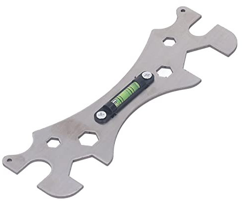 Llave de baño multifuncional universal, llave especial con grifo de nivel de instalación de fontanería, juego de llaves de correa para fontaneros, cabezales de ducha, abridor de tarros, Silver
