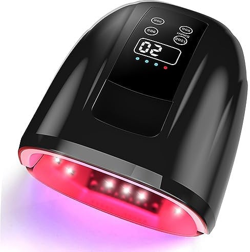 UV LED Nail Lamp 90W Fast Dryer Nail Curing Lamps with 45 Beads and 4 Timers LCD Display,Suitable for Home & Salon UV Nail Dryer-Black