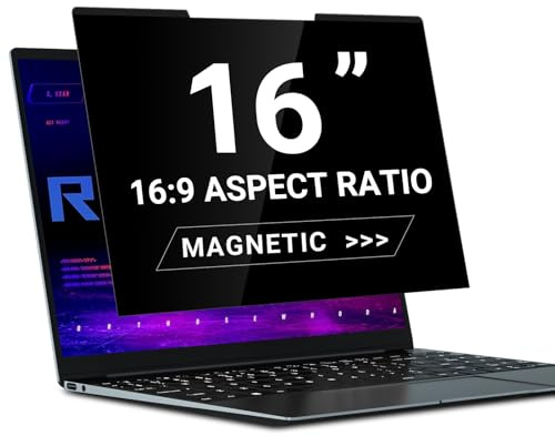 ZOEGAA For Magnetischer Laptop Sichtschutz 16 Zoll Seitenverhältnis 16:9, Abnehmbarer Laptop Sichtschutzfolie Blickschutzfolie Entwickelt&Produziert