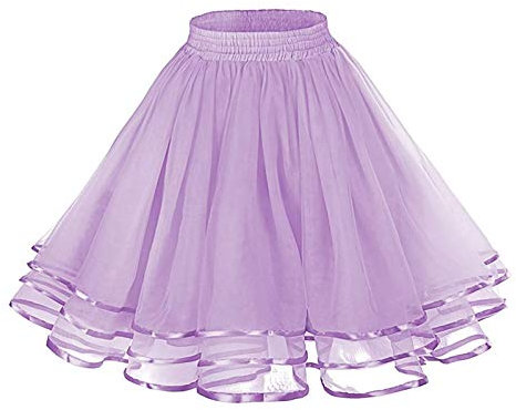 Tutu Rétro Années 80 Adulte Bouffante Femme Jupe de Ballet Mousseline Courte Tulle pour Fille et Femme Robe Vintage Couleurs Variées Jupe Moelleuse Élastique Classique