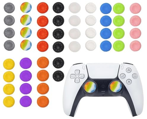 CTHTBZ Silikon-Daumengriffe für PS5, PS4, Joystick-Kappen, Analog-Stick für Xbox 360, Xbox One, Xbox Serie X/S, für Switch Pro Controller, 50 Stück