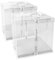 LOINFE 2PCS klare Geschenkkasten-Kuchen-Box, 33 x 33 x 27 cm transparente Vitrine-Geschenkboxen mit Basis (Clear, 12 inch / 33 x33 x 27 cm)