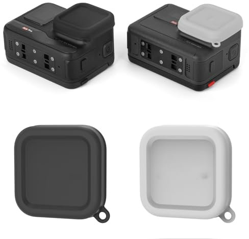 2 Pack Silicone Lens Cap Compatible with Insta360 Ace Pro Soft Lens Protective Cover with Lanyard Hole Washable Lens Cap for Insta 360 Ace Action Camera Accessories