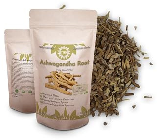 Premium Ashwagandha-Wurzel 100g | 100% Rein, Roh, Wild, Nicht-GVO, Vegan | Getrocknete Ashwagandha Wurzel | Traditionelles Adaptogen & vielseitiger Kräutertee für Aufgüsse